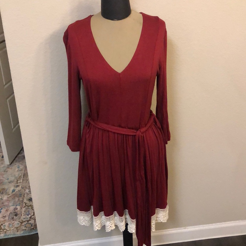 Burgundy dress